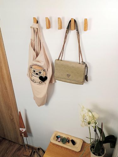 Wieszak Scienny Pojedynczy Drewniany do Pokoju Przedpokoju Kurtki Rustykaln na Arena.pl