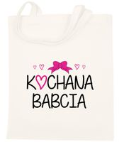 TORBA BAWEŁNIANA PREMIUM NA ZAKUPY Z NADRUKIEM PREZENT DZIEŃ BABCI