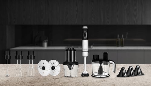 Mocny Blender Ręczny Wielofunkcyjny 5W1 Tytanowe Ostrze Zeegma Handy Chef na Arena.pl