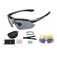 Okulary Rowerowe Rockbros 10003 Polaryzacyjne UV400 Zestaw