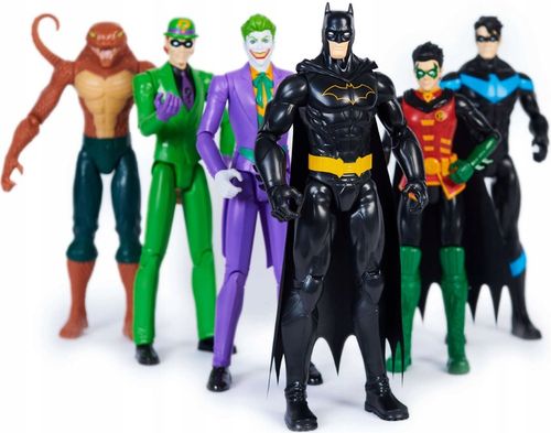 BATMAN FIGURKI DC COMICS DUŻY ZESTAW JOKER ROBIN I INNE 6W1 28 CM na Arena.pl