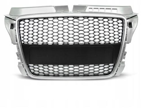 Grill Atrapa AUDI A3 8P 08-12 RS-TYPE SILVER Black na Arena.pl