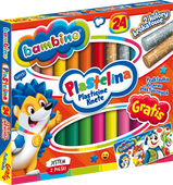 PLASTELINA 24 KOL Z PODKŁADKĄ  BAMBINO