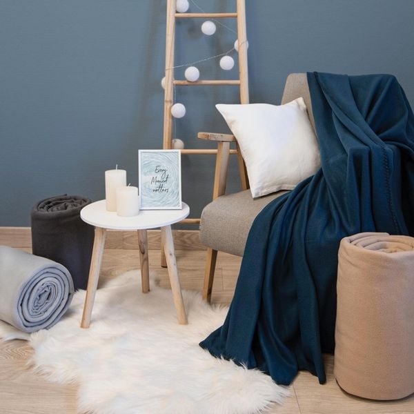 Koc polarowy LUKKA/beż/150x200 zdjęcie 5