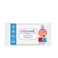 Cleanic Chusteczki nawilżane z Aloesem - 120szt