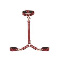 uprząż wine red collar and wrist restraint harness liebe seele