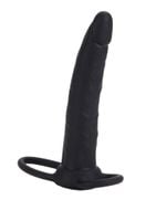 strap on silikonowy dual penetrator calexotics czarny 14 cm