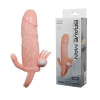 Wibrująca Żelowa Przedłużka Na Członka - Brave Man "Predator Classic"