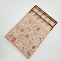 Pudełko /10 szt/ na Kalendarz Adwentowy - ZNACZKI z kratownicą