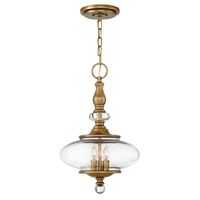 Szklana lampa wisząca Wexley HK-WEXLEY-3P-HB Hinkley szkło mosiądz