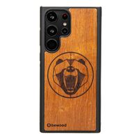 Drewniane Etui Bewood na Samsung Galaxy S23 Ultra NIEDŹWIEDŹ MERBAU