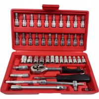 Zestaw kluczy nasadowych i bitów 46 el. 1/4" TORX SilverTools