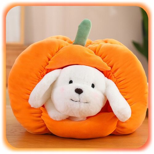 MASKOTKA PIESEK W DOMKU Z DYNI Pluszowy Pies PLUSZAK 2w1 dla dzieci 25 cm na Arena.pl