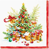 serwetki 3-war. festive joy tree 33cmx33cm 20 szt