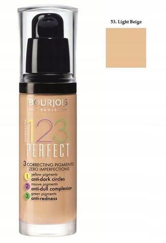 Bourjois 123 Perfect Podkład kryjący 30 ml - 53 Light Beige na Arena.pl