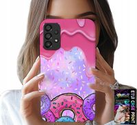 ETUI DO SAMSUNG A52 / A52S - SŁODKIE DONUTY Z LUKREM W TLE + SZKŁO