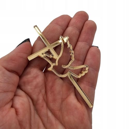 Topper na komunie złoty ZESTAW dekoracji na tort komunijny IMIĘ krzyż napis na Arena.pl