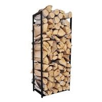 Podłużny stojak na drewno Kaja Home KS-12 STOJAK WOOD L metalowy czarny