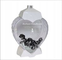 EKSKLUZYWNY ZNICZ SERCE biały personalizowany GRAWER DLA DZIADKÓW