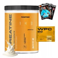 nowmax CREATINE MONOHYDRATE 500 G KREATYNA PREMIUM SIŁA MONOHYDRAT + WPC