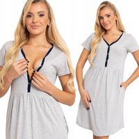 KOSZULA NOCNA CIĄŻOWA DO KARMIENIA Z KIESZENIAMI NA NAPY FORMOMMY XXL