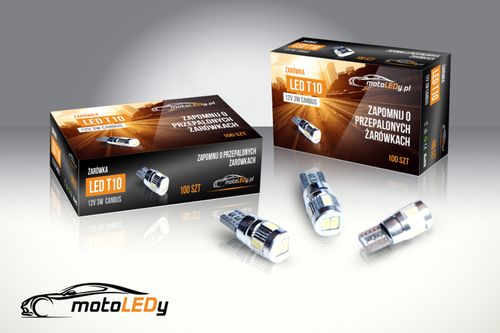 ŻARÓWKA LED T10, W5W, W10W, W16W 12V CANBUS 240lm soczewka, postojówka na Arena.pl