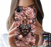 ETUI DO IPHONE XR - KOBIECE WZORY KŁÓDKA SERCE CASE + SZKŁO