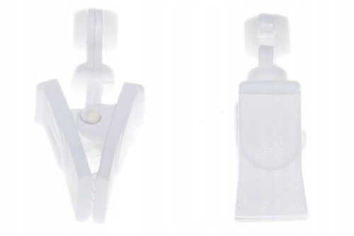 Żabki białe ruchome z rolką na środku do szyny sufitowej 100 szt do firan na Arena.pl