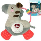 Interaktywna Edukacyjna Zebra Szara Dźwięk Melodie Gryzak Grzechotka