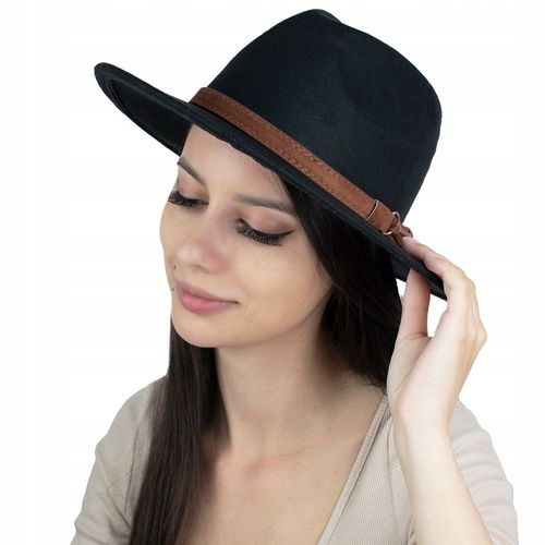 KAPELUSZ PANAMA fedora elegancki filcowy na Arena.pl