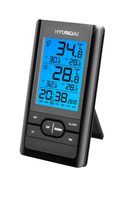 Stacja pogodowa Pogody Meteo HYUNDAI WS 1070B czarna Budzik DCF