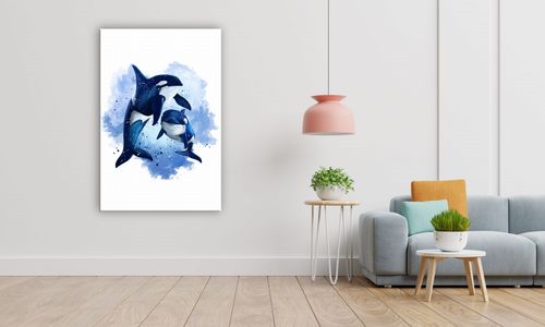 OBRAZ NA PŁÓTNIE 073 Orki 60x90cm na Arena.pl