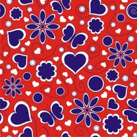 FOTOTAPETA SERDUSZKA KWIATKI MOTYLKI CZERWIEŃ BIEL