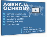 nadruk UV TABLICZKA reklamowa aluminiowa 40x30 dibond szyld agencja ochrony