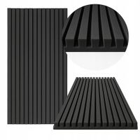 Panele akustyczne LAMELE 120x40x3 cm | Pianka poliuretanowa Grafit