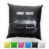 POSZEWKA Z NADRUKIEM BAWEŁNIANA 40x40CM - SAMOCHODY WYŚCIGI AUTO