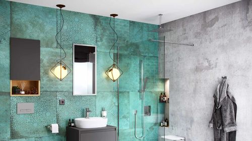 Drążek prysznicowy z uchwytem na słuchawkę prysznicową, 70 cm, czarny soft na Arena.pl