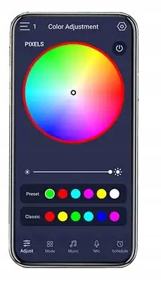 Lampki choinkowe łańcuch świetlny LED 10M 100LED RGB Aplikacja pilot na Arena.pl