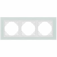 Efapel cristal ramka 3-krotna szkło biały 90930 tcb