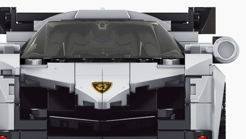 Zestaw Klocków Auto Sportowe 398El. Białe zdjęcie 3