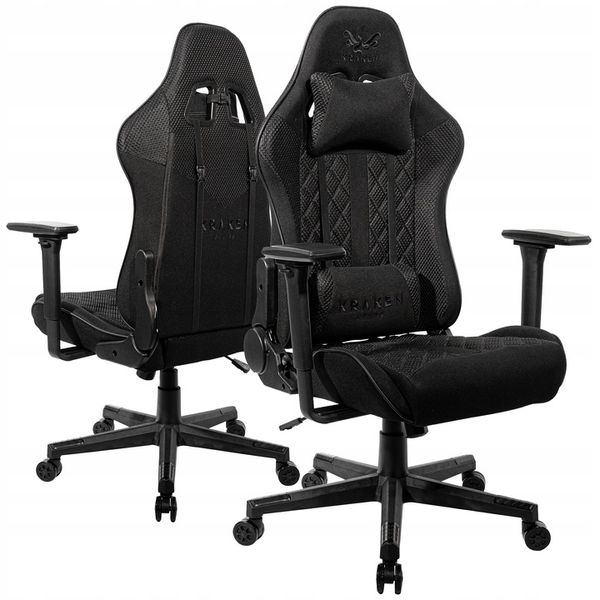 Fotel Gamingowy Biurowy Obrotowy Kubełkowy Krzesło Biurowe Czarny zdjęcie 1