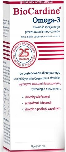 BioCardine Omega-3 Płyn EPA DHA 200ml na Arena.pl