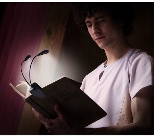 LAMPKA Z KLIPSEM 4 LED CZYTANIA NUT KLIPS PODWÓJNA na Arena.pl