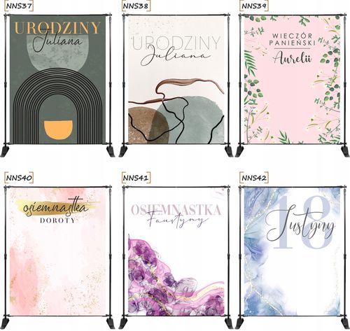 TŁO ścianka FOTO osiemnaste urodziny + RÓŻNE WZORY na Arena.pl