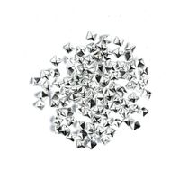 Semilac Ozdoba do manicure 773 srebrny kwadrat duży, 100 sztuk