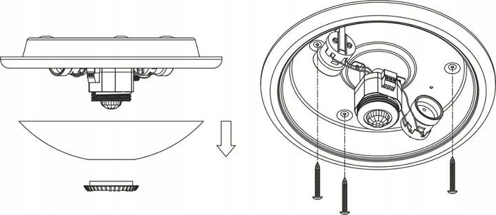 Plafon Oprawa Lampa sufitowa LED 2x E27 z czujnikiem SuperLED zdjęcie 2