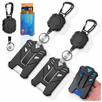 2x RETRAKTOR LINKA ZWIJANA STALOWA IDENTYFIKATOR KARTE KLUCZE ZWIJAK BRELOK