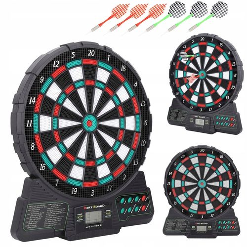 TARCZA DO DARTA GRY DART RZUTKI ELEKTRONICZNA TABLICA GRA DLA 6 GRACZY COIL na Arena.pl