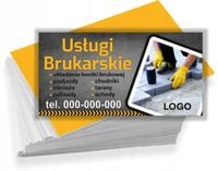 Wizytówki reklamowe 200 szt dużo wzorów USŁUGI BRUKARSKIE