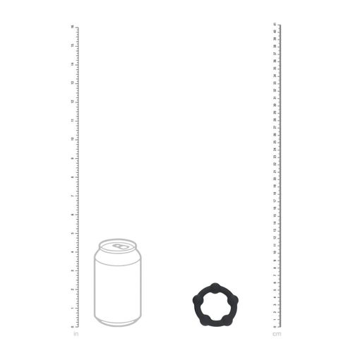 beaded silicone cockring - s - 30mm - black na Arena.pl